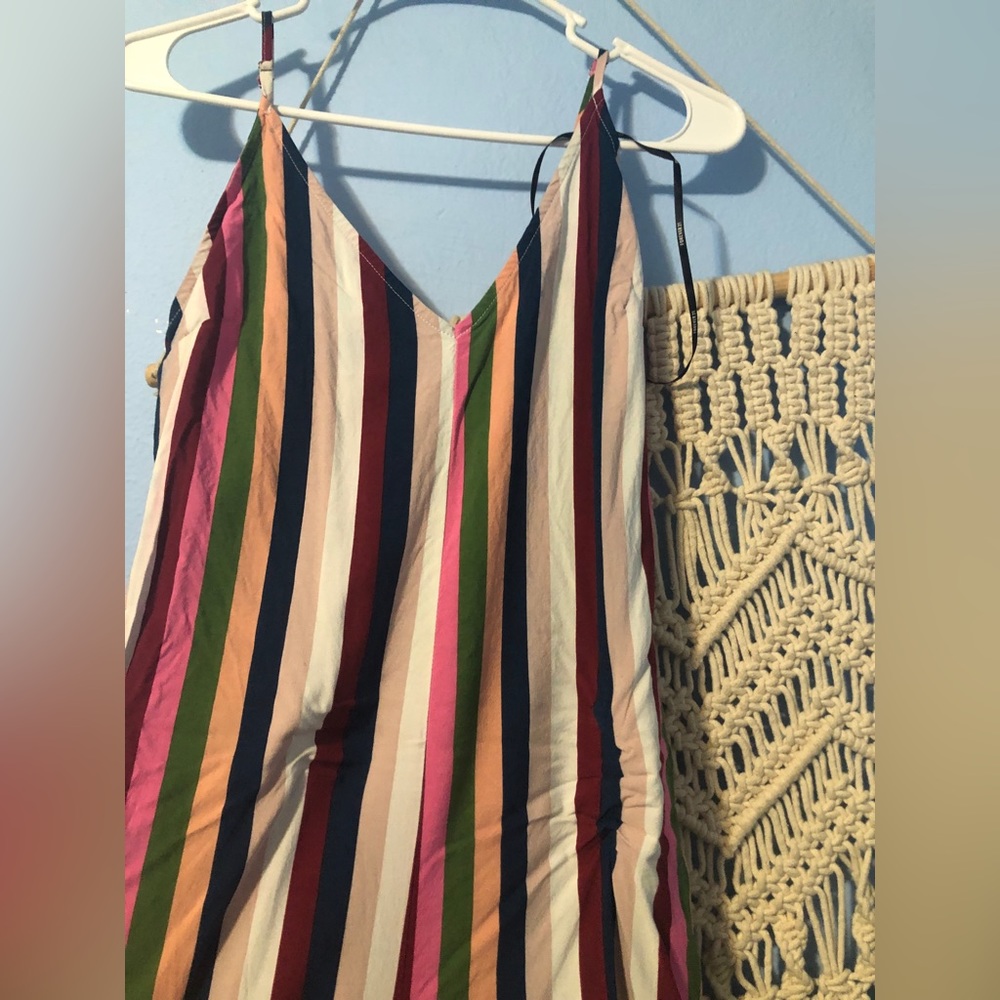 Long stripped jumpsuit